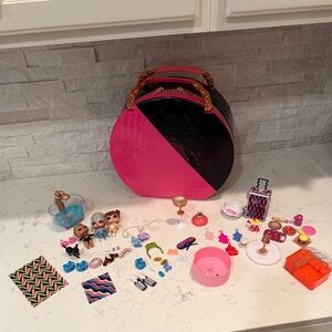 L.O.L. Surprise Tot Dolls Lot with Hair Salon Playset & Accessories Mixed Bundle